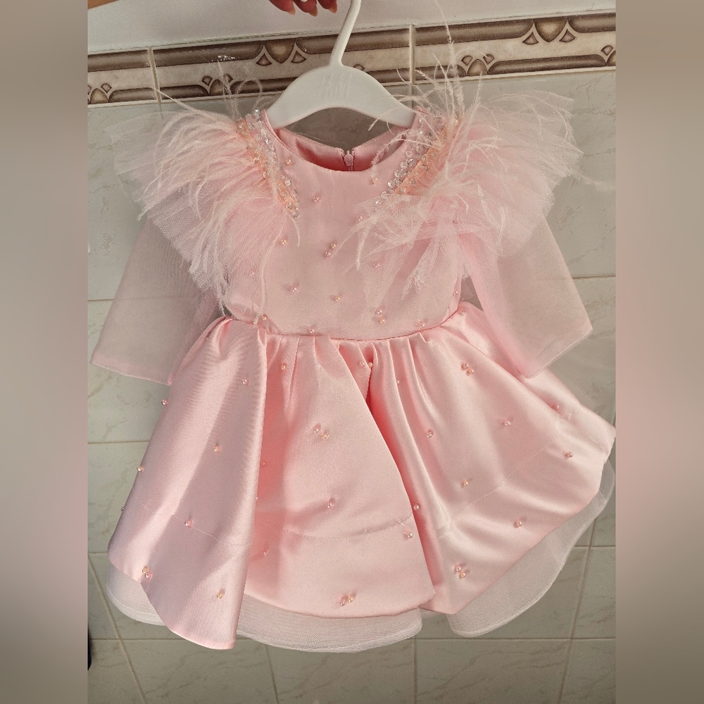 Puffy Baby Girl Pink Dress